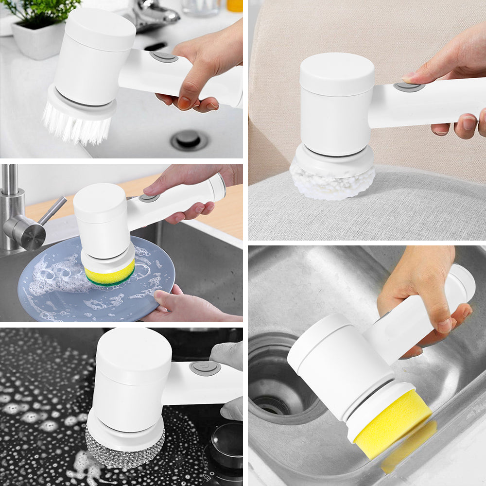 Spin&Clean™ – wielofunkcyjna elektryczna szczotka czyszcząca 5w1 do kuchni i łazienki